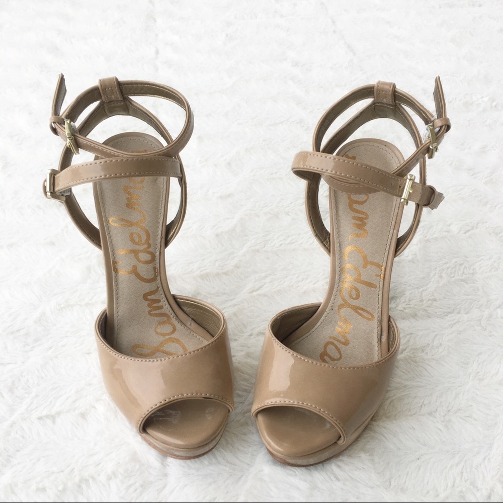 Sam Edelman Nadine Nude Platform Heels